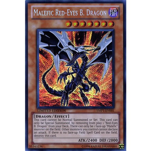 YuGiOh : YMP1-EN001 Limited Ed Malefic Red-Eyes B. Dragon Secret Rare Card - ( Movie Pack Yu-Gi-Oh! Single Card ) by Deckboosters von Deckboosters