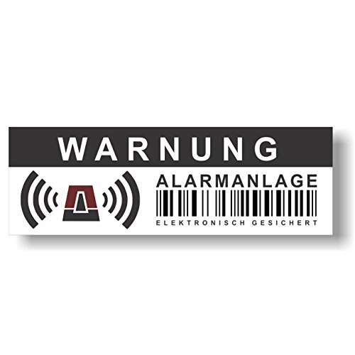 12 Stück Aufkleber Alarmanlage - Elektronisch gesichert - 10,5 x 3,5 cm - Hinweis auf Alarmanlage, außenklebend für Fensterscheiben, Haus, Auto, LKW, Baumaschinen,... 12 Stück Aufkleber Alarmanlage - Elektronisch gesichert - 10,5 x 3,5 cm - Hinweis auf Alarmanlage, außenklebend für Fensterscheiben, Haus, Auto, LKW, Baumaschinen,... von Decooo.be