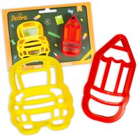 Ausstechformen "Schulanfang" im 2er Set, aus Kunststoff Ausstechformen "Schulanfang" im 2er Set, aus Kunststoff von Decora
