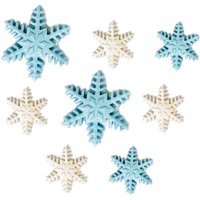 Zuckerdekore, Eiskristalle, 9 Stück, 2,5cm - 4cm Zuckerdekore, Eiskristalle, 9 Stück, 2,5cm - 4cm von Decora