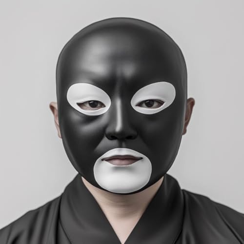 Personalisierbare Gesichtsmaske im japanischen Stil für Cosplay | Schwarz-Weiß-minimalistisches Design | 3D-gedrucktes individuelles Kostümzubehör Personalisierbare Gesichtsmaske im japanischen Stil für Cosplay | Schwarz-Weiß-minimalistisches Design | 3D-gedrucktes individuelles Kostümzubehör von Decords