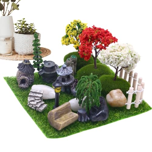 Fairy Garden Kit | Kunstrasen Feenhaus Zubehör Miniaturfiguren - Outdoor Statuen, Feengarten Figuren für Garten Dekoration, Feengarten oder Tischplatte von Decorhome