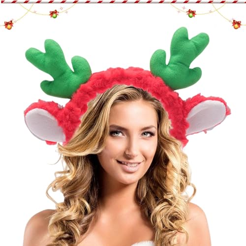 Plüsch-Geweih-Stirnband – Plüsch-Weihnachts-Cosplay-Haarbänder, Weihnachts-Hirsch- -Kostüm für Feiertage, Partys, Kostüme, Cosplay-Zubehör von Decorhome