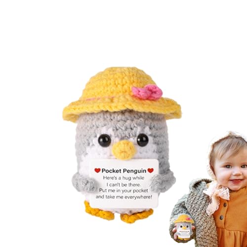 Positive Strickpuppe, Sammlerstück, mit Ermutigungskarte, mit Mütze, Puppe für Familie, Freunde, Ermutigung, Heimdekoration Positive Strickpuppe, Sammlerstück, mit Ermutigungskarte, mit Mütze, Puppe für Familie, Freunde, Ermutigung, Heimdekoration von Decorhome