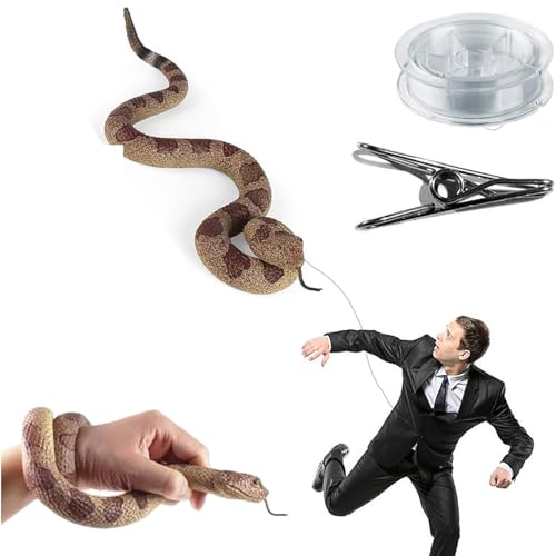 Schlangen-Streichspielzeug, Klemm-Schlangen-Streichspielzeug, Schlange auf einem Seil, der Streich jagt, gefälschte Schlangen-Streich-Requisiten, Golf-Schlangenstreich mit Seil und Klemme, realistisch von Decorhome