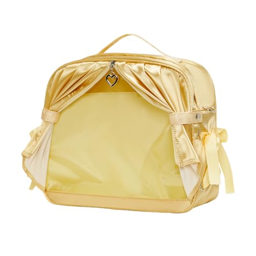 Tragbare Figuren Aufbewahrungstasche - wasserdichte Puppentasche für Miniaturen Anime Figuren | Transparente Display-Tasche mit Vorhang-Design für sichere Aufbewahrung und einfaches von Decorhome
