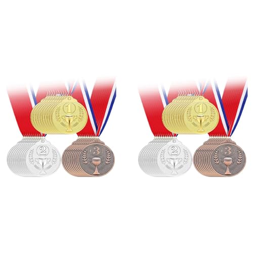 Decqerbe 60 Stück Auszeichnungsmedaillen Gold Silber Bronze Gewinner Medaillen 1. 2. 3. Preise für Wettbewerbe von Decqerbe