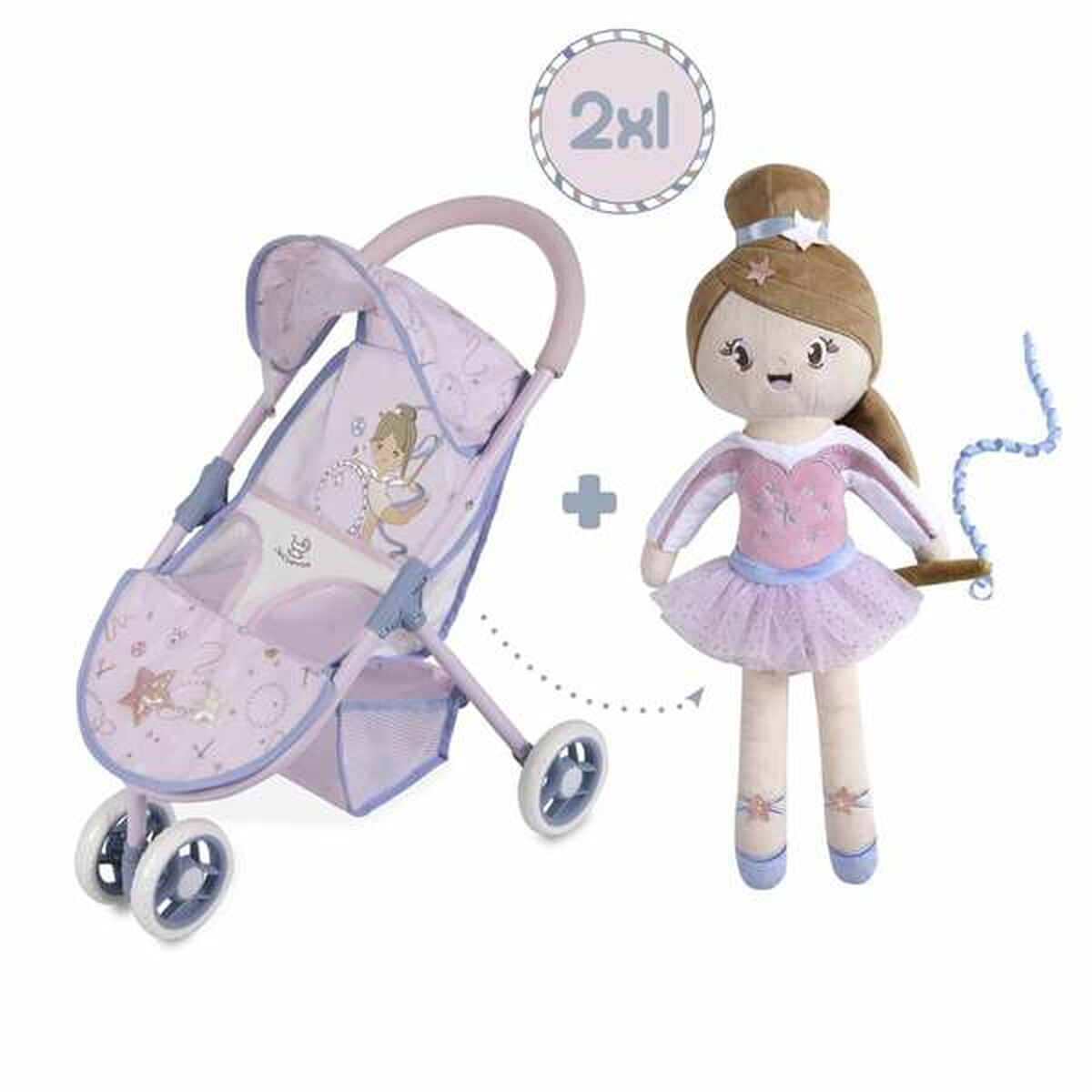Puppenwägelchen Decuevas Gala 33 x 48 x 55 cm Lila 50 cm von Decuevas