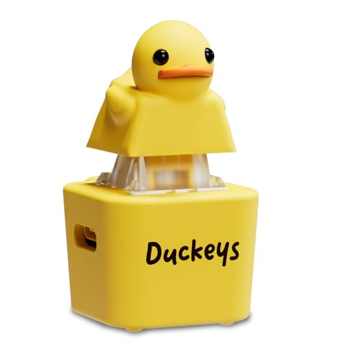 Duckeys Keycap Original Quackey Fidget Toy – Enten Schlüsselanhänger mit Licht & Sound – Duckeys Keycap Clicker für Tastatur – Stressabbau & Spaß für unterwegs von Deedlite
