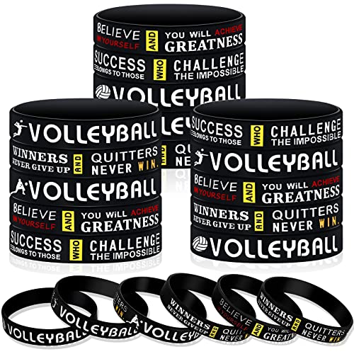 Deekin Volleyball-Geschenk, Volleyball-Armbänder, Partyzubehör, Volleyball, Gummi-Silikon-Armbänder mit Zitaten, inspirierend für Team-Mädchen, Teenager, Sport-Partyzubehör Deekin Volleyball-Geschenk, Volleyball-Armbänder, Partyzubehör, Volleyball, Gummi-Silikon-Armbänder mit Zitaten, inspirierend für Team-Mädchen, Teenager, Sport-Partyzubehör von Deekin