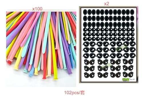 Deepton Modellierballons, 100 Stück Luftballons Lang Formbar, Luftballons Tiere Formen mit 2 Aufkleber, Lange Luftballons zum Formen, Macaron Ballons für Party, Hochzeit, Geburtstag Dekoration Deepton Modellierballons, 100 Stück Luftballons Lang Formbar, Luftballons Tiere Formen mit 2 Aufkleber, Lange Luftballons zum Formen, Macaron Ballons für Party, Hochzeit, Geburtstag Dekoration von Deepton
