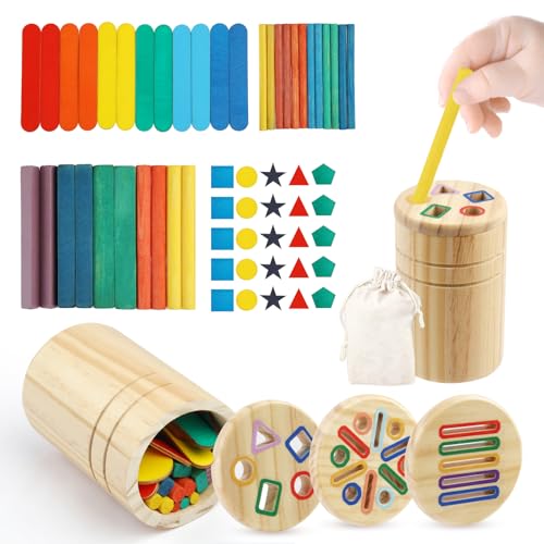 Deepton Montessori Spielzeug ab 1 Jahr, Spielzeug ab 1 2 3 Jahre Mädchen Jungen Baby, 3-in-1 Holz Montessori Spielzeug 1 2 3 Jahre Holz Kleinkinder Spielzeug,Motorikspielzeug für Mädchen Jungen 65 Pcs Deepton Montessori Spielzeug ab 1 Jahr, Spielzeug ab 1 2 3 Jahre Mädchen Jungen Baby, 3-in-1 Holz Montessori Spielzeug 1 2 3 Jahre Holz Kleinkinder Spielzeug,Motorikspielzeug für Mädchen Jungen 65 Pcs von Deepton
