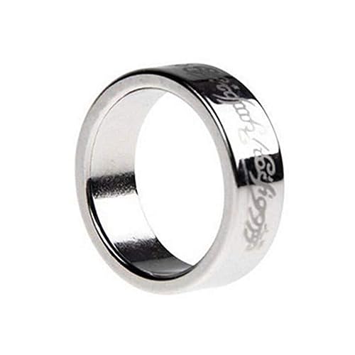 Defgeph Magic Magnetic Ring PK Ring for Professional Magician Stage Magic Tricks Props Accessory Gimmick Props (Engraved Silver,19mm) von Defgeph