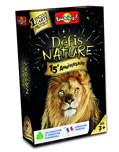 Bioviva Herausforderungen Nature-Special Edition Wetten Sie auf die Stärken Ihrer Tiere, um die Schlacht zu gewinnen, Kartenspiele für 2 bis 6 Spieler, ab 7 Jahren, 400589, von Bioviva