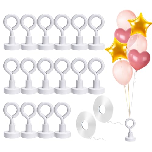 Helium-Ballongewichte, Ballonständer, Magnetismus mit 2 Rollen Band, wiederverwendbare Ballongewichte für Party, Hochzeit, Geburtstag, Weihnachten, Halloween, Weiß, 16 Stück Helium-Ballongewichte, Ballonständer, Magnetismus mit 2 Rollen Band, wiederverwendbare Ballongewichte für Party, Hochzeit, Geburtstag, Weihnachten, Halloween, Weiß, 16 Stück von Defresit