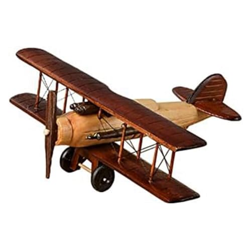 Deger Retro-Flugzeug-Handicraf-Holzflugzeugmodell, Vintage-Doppeldecker-Modell, Desktop-Dekoration, Foto-Requisiten, Souvenir, Sammlerstück, 35 X 31 X 10 cm Deger Retro-Flugzeug-Handicraf-Holzflugzeugmodell, Vintage-Doppeldecker-Modell, Desktop-Dekoration, Foto-Requisiten, Souvenir, Sammlerstück, 35 X 31 X 10 cm von Deger