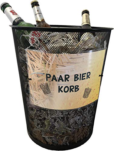 Deggelbam Paar Bier Korb Papierkorb witzige Geschenkidee für Bierliebhaber zum Geburtstag Vatertag ode von Deggelbam