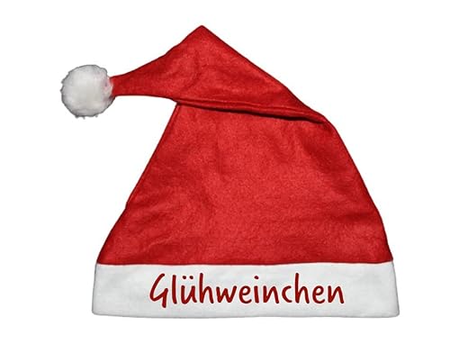 Deggelbam Weihnachtsmützen mit lustigen Sprüchen | Weihnachtsmarkt | Christkindelmarkt | Nikolausmütze | Party | Weihnachtsfeier | Firmenfeier | Weihnachtsparty | Bommelmütze - (Gluehweinchen) von Deggelbam