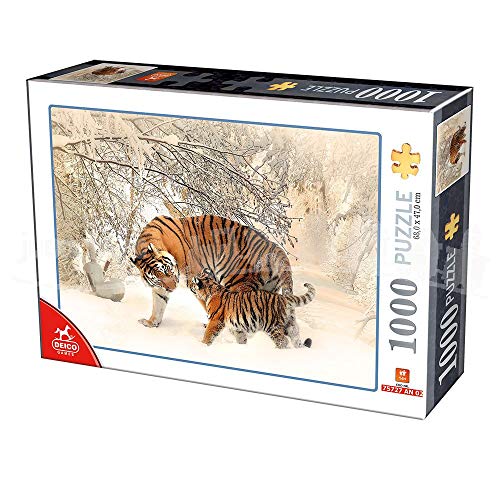 Deico Games Puzzle 5947502875987/AN 02 D-Toys Puzzle 1000 pcs Animals Tigers, Multicolor von Deico Games Puzzle
