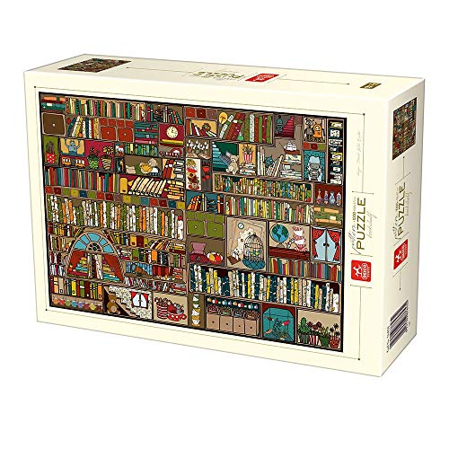 Deico Games 5947502876434 1000 pcs Pattern Puzzle Bookshelf, Multicolor von Deico Games