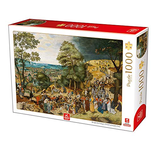 Deico Games 76663 Art Puzzle 1000 pcs Pieter Breughel Younger Christ Carrying The Cross, Multicolor von Deico Games