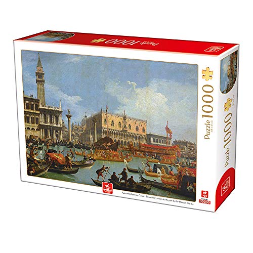 Deico Games 76687 Art Puzzle 1000 pcs Giovanni Antonio Canal Bucentaur's Return to Pier by The Palazzo Ducale, Multicolor von Deico Games