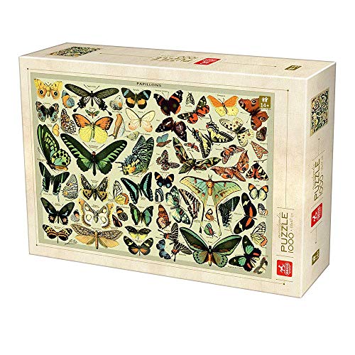 Deico Games 76786 Puzzle 1000 pcs Encyclopedia Butterflies, Multicolor von BABALI