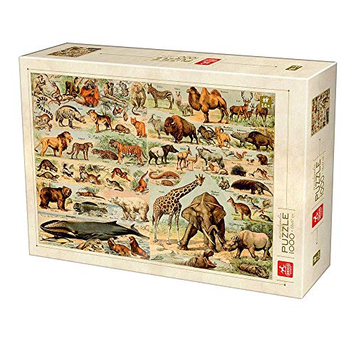 Deico Games 76793 Puzzle 1000 pcs Encyclopedia Wild Animals, Multicolor von Deico Games