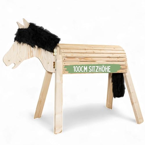 Dein Holzpferd Mia Natur 100cm für draußen Reitpferd Garten Voltigierbock für Kinder, Stehpferd groß, Gartenpferd hangefertigt aus Deutschland, Voltigierpferd Holzpony mit Mähne Dein Holzpferd Mia Natur 100cm für draußen Reitpferd Garten Voltigierbock für Kinder, Stehpferd groß, Gartenpferd hangefertigt aus Deutschland, Voltigierpferd Holzpony mit Mähne von Dein Holzpferd