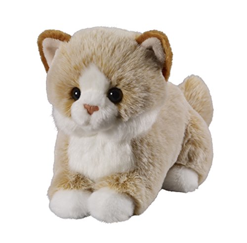 Deine Tiere mit Herz Bauer Spielwaren Katze: Liegendes Kuscheltier aus softem Plüsch, ideal zum Liebhaben und Verschenken, 0-99 Jahre , 18 cm, beige (12502) von Bauer Spielwaren