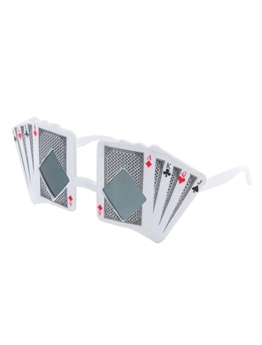 Brille Poker schwarz/weiß/rot von Deiters