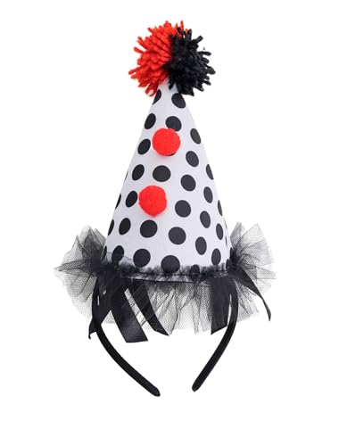 Deiters Haarreif Mini Hut Clown schwarz/weiß/rot von Deiters