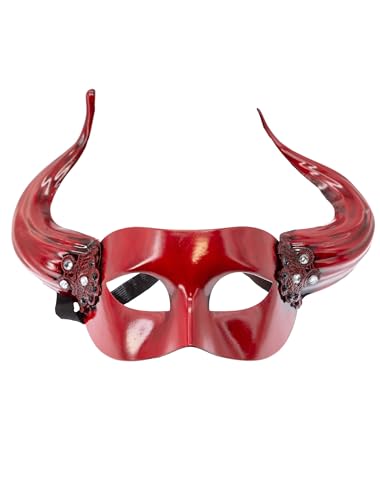 Deiters Maske mit Hörnern rot von Deiters