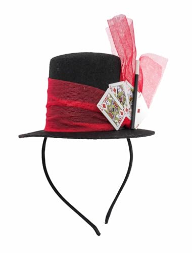 Minihut mit Karten schwarz/rot Minihut mit Karten schwarz/rot von Deiters