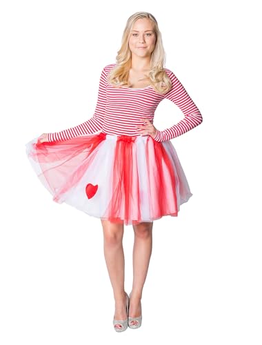 Deiters Petticoat mit Herzen rot/weiß von Deiters