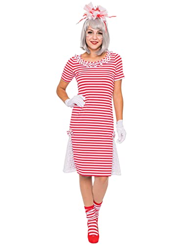 Deiters Ringelkleid mit Spitze Damen rot/weiß XL Deiters Ringelkleid mit Spitze Damen rot/weiß XL von Deiters