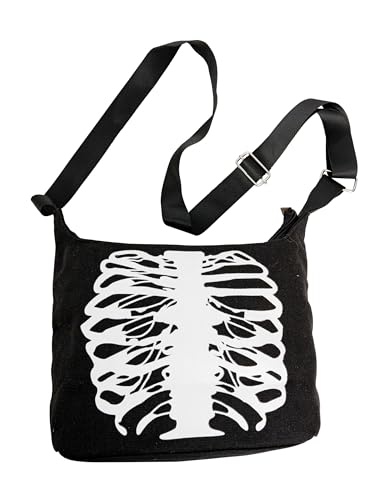 Deiters Tasche Skelett Brustkorb schwarz/weiß von Deiters