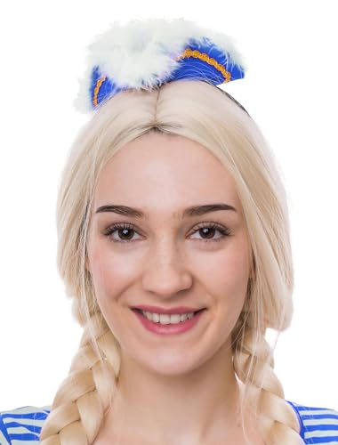 Dreispitz Mini Haarband mit Marabu blau Dreispitz Mini Haarband mit Marabu blau von Deiters