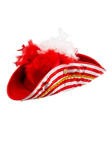 Dreispitz mit Federn rot/weiß 55 Dreispitz mit Federn rot/weiß 55 von Deiters