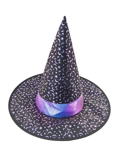 Hexenhut Mond und Sterne schwarz/lila one Size Hexenhut Mond und Sterne schwarz/lila one Size von Deiters