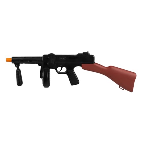 Boland 00629 - Maschinengewehr, 1 Stück, Länge 49 cm, Farbe: Schwarz-Braun, Gewehr aus Kunststoff, Waffe mit Geräusch, für Soldat und Gangster, Kostüm, Verkleidung, Accessoire, Mottoparty, Halloween Boland 00629 - Maschinengewehr, 1 Stück, Länge 49 cm, Farbe: Schwarz-Braun, Gewehr aus Kunststoff, Waffe mit Geräusch, für Soldat und Gangster, Kostüm, Verkleidung, Accessoire, Mottoparty, Halloween von Boland