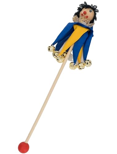 Narrenstab Clown gelb/blau von Deiters