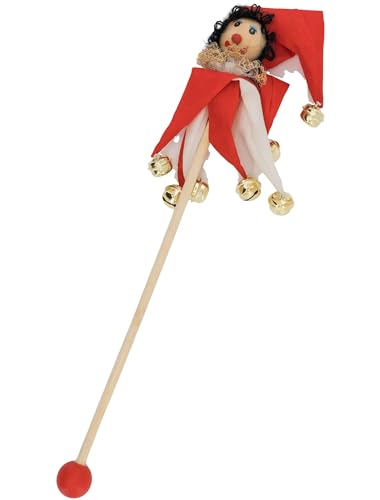 Narrenstab Clown weiß/rot von Deiters