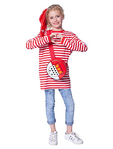 Ringelpulli Langarm Kinder rot/weiß 140-152 von Deiters