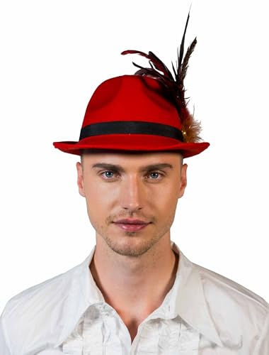 Trachtenhut mit Federn Damen rot 59 Trachtenhut mit Federn Damen rot 59 von Deiters