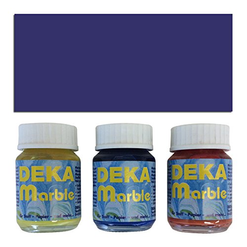 NEU DEKA-Marble, 25 ml Glas, Dunkelblau von Deka Textil-Farben GmbH