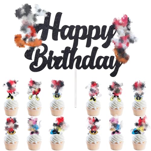 25 Stück Tortendeko Geburtstag, Themed Happy Birthday Tortendeko Mädchen Junge, Papier Cake Topper Geburtstag, Niedlich Kuchen Deko für Geburtstags Dekoration, Kuchenaufstecker fur Kinder 25 Stück Tortendeko Geburtstag, Themed Happy Birthday Tortendeko Mädchen Junge, Papier Cake Topper Geburtstag, Niedlich Kuchen Deko für Geburtstags Dekoration, Kuchenaufstecker fur Kinder von Dekewe