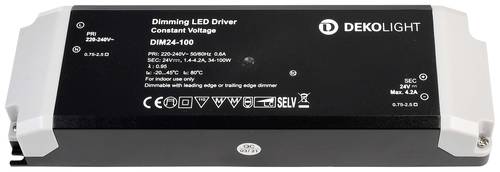 Deko Light BASIC, DIM, CV, 24V 34-100W LED-Treiber 100W 1420 - 4165mA 24V 1St. von Deko Light