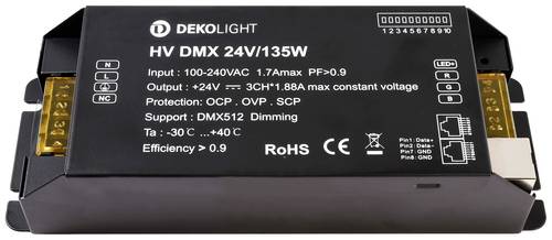 Deko Light BASIC, DIM, CV, HV DMX LED-Trafo Konstantspannung 0mA - 5.63A 24 V/DC 1St. von Deko Light