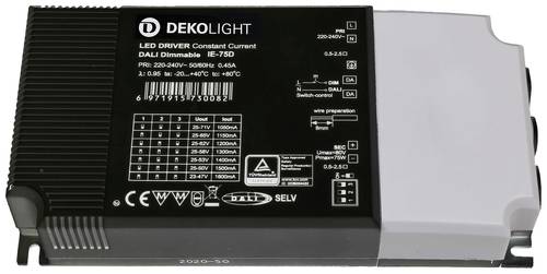 Deko Light BASIC, DIM, Multi CC, IE-75D LED-Treiber Konstantstrom 75W 1050 - 1600mA 26 - 70V 1St. von Deko Light